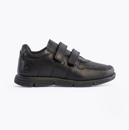 LUCAS Jongens Leren School Sneakers Zwart