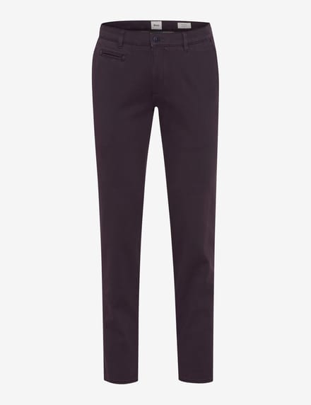 Brax Heren Chino  Style FABIO IN PLUM, donkerpaars, maat 44/32