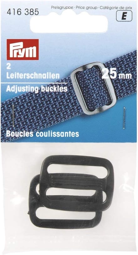 Laddergesp 25 mm zwart - Set van 2