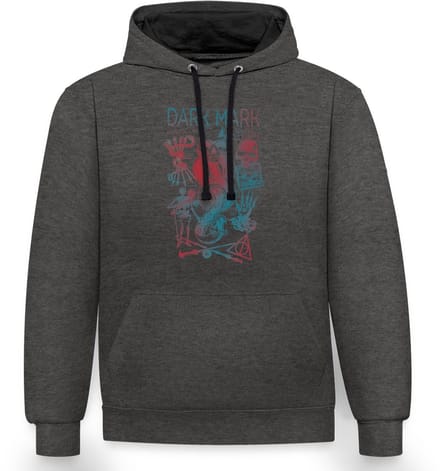 Harry Potter Duistere Teken & Gruzielement Ontwerp Contrast Hoodie