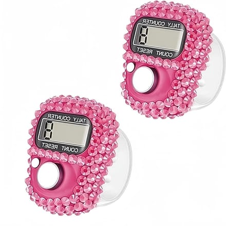 Elektronische Vingertellers - Digitale Clickers - Activiteiten Tellen - LCD Display - 2 Stuks - Roze