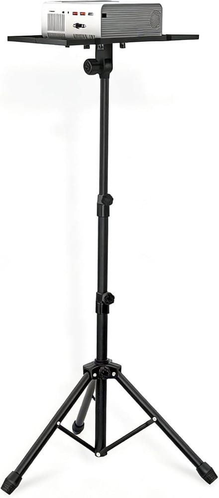 AKOZLIN Projector Tripod, Adjustable Height and Angle, Collapsible, Laptop Tripod, Suitable for Laptops, Tablets and Projectors