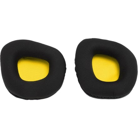 2pcs Coussinets d'oreille de remplacement Isolation du bruit Cuir protéiné Maille respirante Coussinets d'oreille pour Corsair Void Wireless pour Yellow Mesh yellow
