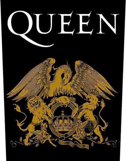 Queen - Crest Rugpatch - Zwart