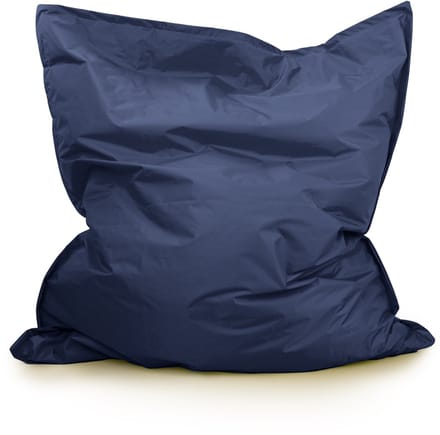 Drop & Sit - groot formaat zitzak/zitkussen - robuust nylon - donker blauw - 130 X 150 cm - voor binnen en buiten