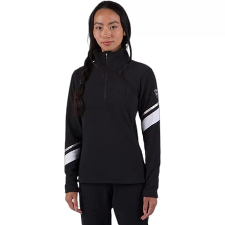 Rossignol Strawpile Fleece Met Halve Rits Zwart L Vrouw