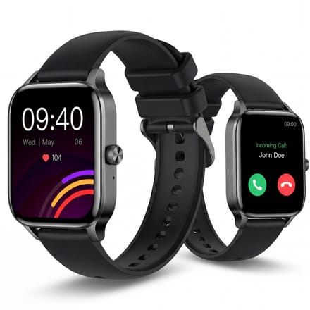 KIMO DIRECT Aurel Smartwatch - Stappenteller - Hartslagmeter - Bloeddrukmeter - Smartwatch Dames & Heren - Android & iOS - Zwart