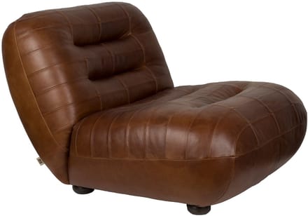 Dutchbone Wyatt Fauteuil Leer Chocolade Bruin