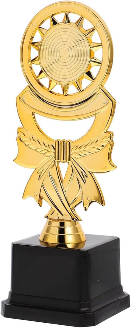 Kinder Trofee - Feest Prijs Beker - Wedstrijd Viering - Glad Oppervlak - 21cm Hoog - Goud