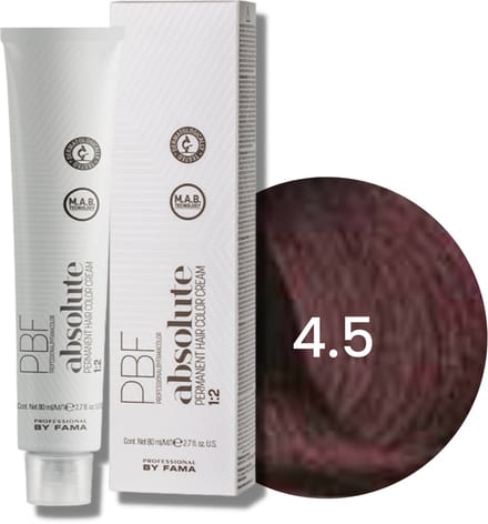 BY FAMA ABSOLUTE professionele permanente haarkleuring 80 ml | 4,5