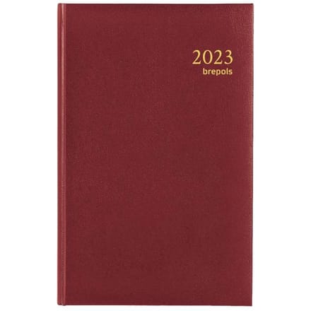 Agenda 2027 Brepols Saturnus Luxe 1dag/1pagina bordeaux