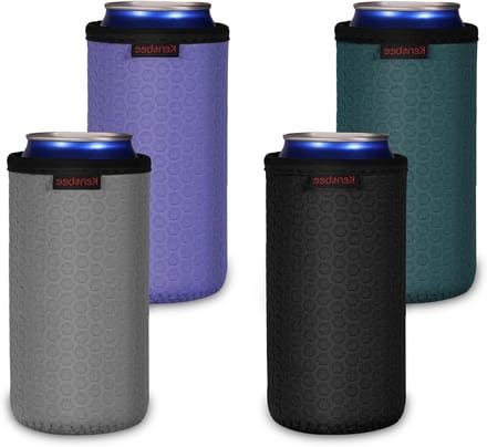 Herbruikbare geïsoleerde can cooler voor bierblikken - 6 stuks, 500ml, neopreen, antislip, 4 kleuren beschikbaar