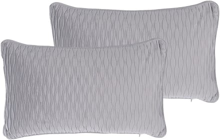 MOTARI - Sierkussen set van 2 - Grijs - 30 x 50 cm - Polyester