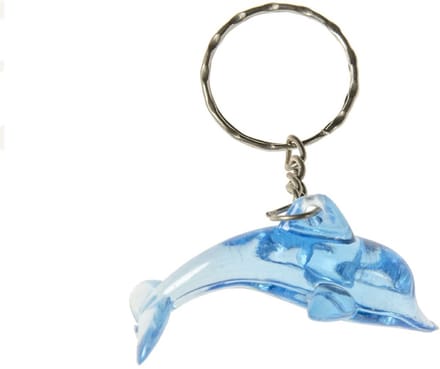 Duckiez Sleutelhanger Dolfijn Blauw - 12 stuks