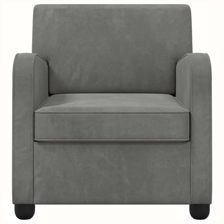 vidaXL - Fauteuil - Donkergrijs - fluweel