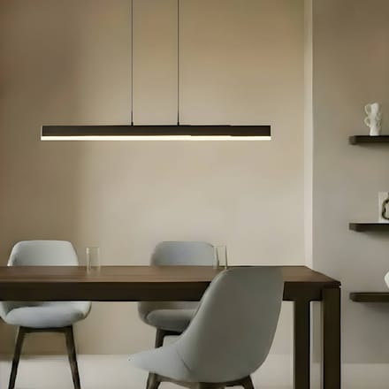 Lucande LED hanglamp Torven, zwart, CCT, uitschuifbaar