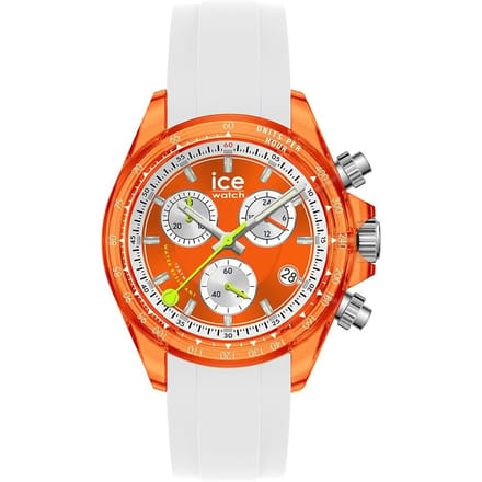 Ice Watch ICE Tennis - BEWATCH - White orange 026014 Horloge - Siliconen - Wit - Ø 41 mm