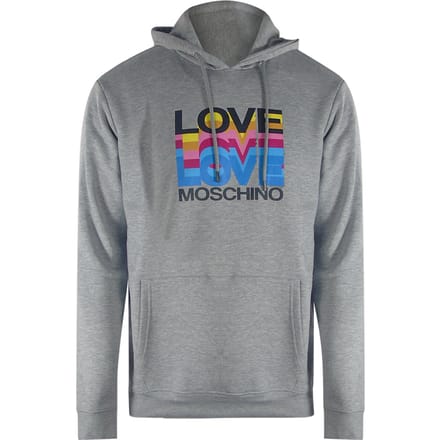Love Moschino Multi Logo Grijze Hoodie