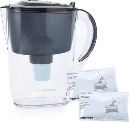 Tupperware Set Pure Water — Water filter pitcher 2,6 l met 2 zakjes filtervulling