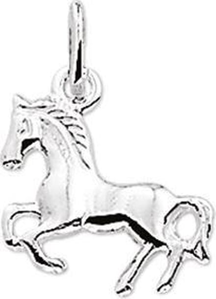 zilver gerhodineerd hanger paard 1323144