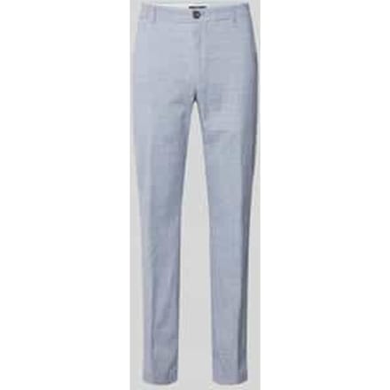 Slim fit pantalon met wol- en linnenaandeel model 'Hank'