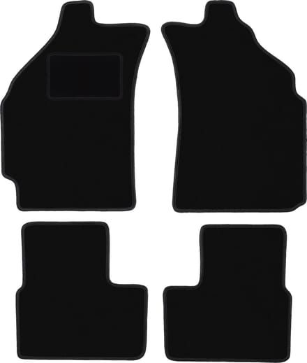Zwarte veloursmatten voor: Daewoo Matiz hatchback (1997-2007)