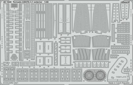 Eduard Modelbouwdecoratie - 481040 Exterior Accessoires for Tornado ASSTA 3.1 - Photo-etch