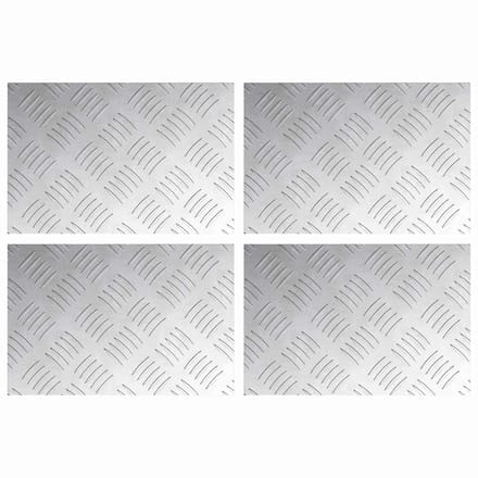 vidaXL - Trapmatten - 4 - st - 30 - x - 20 - cm - Zilver - Aluminium - Rechthoekig
