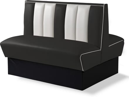 Bel Air Dinerbank Double Booth HW-120DB Zwart