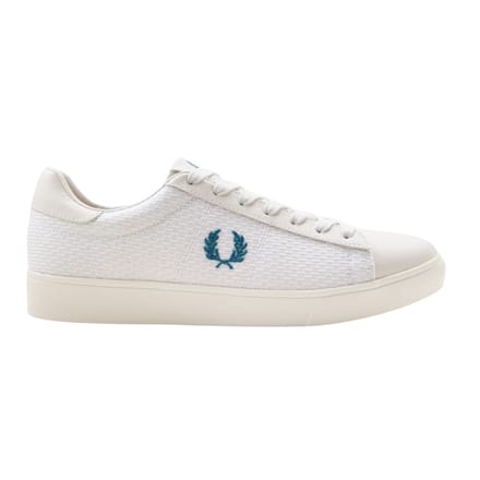 Fred Perry Blue Laurel Wreath Logo Witte Sneaker