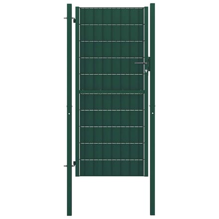 vidaXL - Hekpoort - PVC - en - staal - 100x164 - cm - Groen
