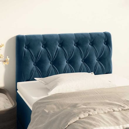 vidaXL - Hoofdbord - 80x7x78/88 - cm - fluweel - donkerblauw