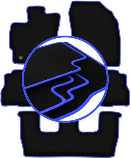 CARLUX-BLUE automatten voor: Toyota Prius III Plus 7 persoons (2011-)