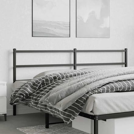 vidaXL - Vervangend - hoofdbord - 193 - cm - metaal - zwart