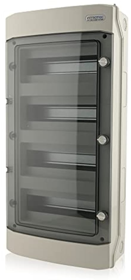 Waterdichte verdeelkast voor buiten - IP65, 4 Rijen, 48 Modules, Grijs
