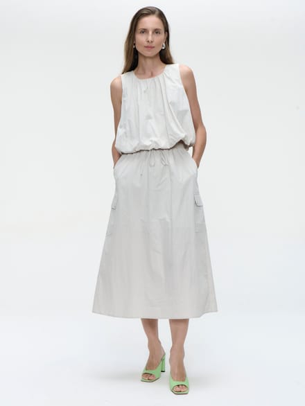 Nori cotton top | Light Grey - Light Grey / S