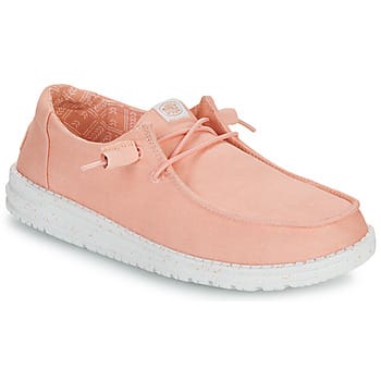 HEYDUDE - Wendy Canvas Dames Instappers Pink - Maat 36