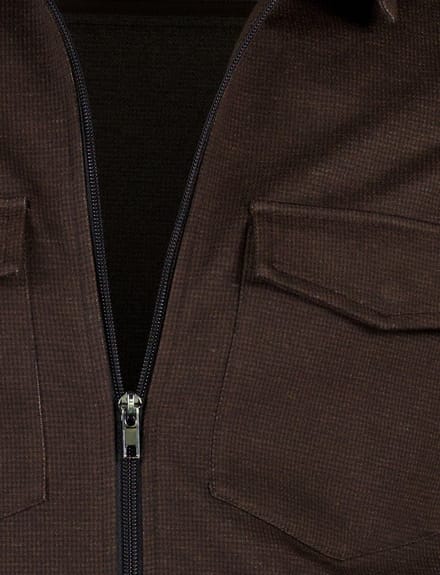 Overshirt Born With Appetite bruin effen normale fit