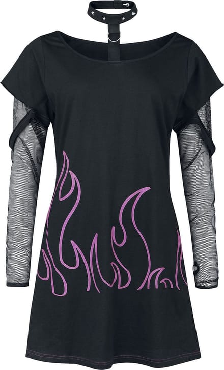 Heartless Depths of Hell shirtje Shirt met lange mouwen zwart-felroze M
