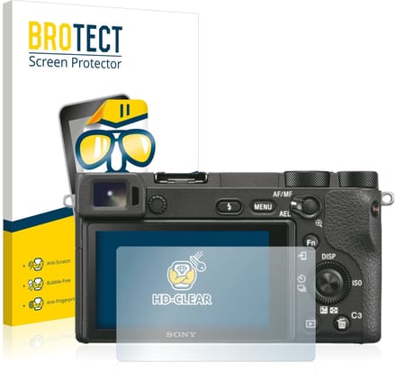 BROTECT - Screenprotector voor Sony Alpha 6500 - Folie Beschermfolie transparant 2 Stuks
