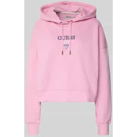 Relaxed fit hoodie met logostitching model 'Baker'