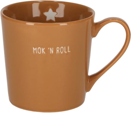 JENS Living - Shiny mok - Karamel - MOK 'N ROLL - 370 ml