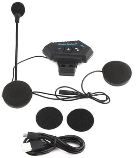 Ultradunne Bluetooth Headset voor Motorhelmen - Handsfree Bellen en USB Opladen