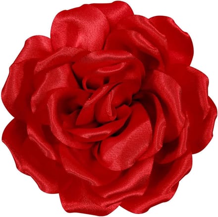Haarsnit grote roos broche bloem hoofdbloem haarclip meisje bruiloft party accessoires rood