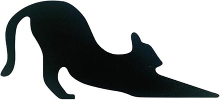 Deurstopper Kat - Deurblokker Hout - Deur Open Houden - Grappig Kattenontwerp - 13.7L x 5.9B x 1.1H cm - Zwart