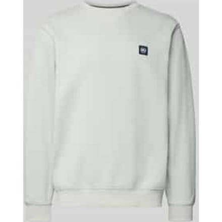 Sweatshirt met ronde hals en labelpatch