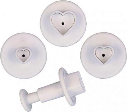 Plunger cutter - set van 3 mini hartjes - Städter