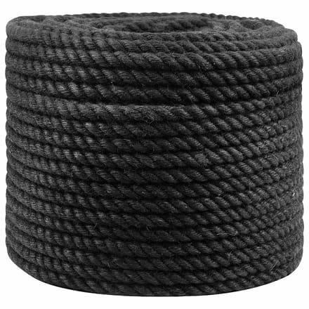 vidaXL - Jute - Touw - 120 - mm - 250 - m - Zwart - 100% - Tossa - jute
