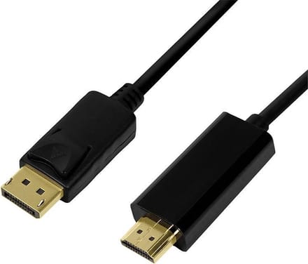 LogiLink CV0126 video kabel adapter 1 meter DisplayPort HDMI Type A (Standaard) Zwart