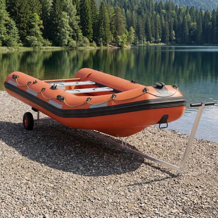 vidaXL - Verstelbare - boottrailers - met - luchtbanden - 200 - kg - Load - zilver